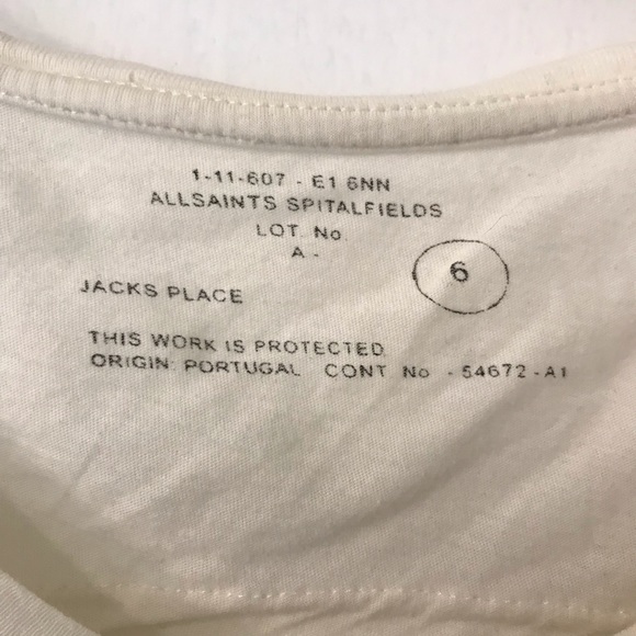 Rare All Saints Forgotten Woods backless T-shirt - Picture 7 of 8